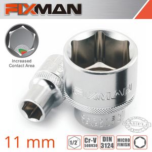 FIXMAN 1/2' Drive Hex Socket 11mm X 21.8mm